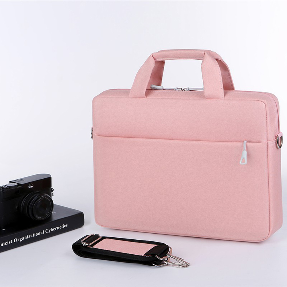 Torba na laptopa Torba na laptopa na laptopy 15 cali Smukła, minimalistyczna przenośna teczka z uchwytem na podróż służbową: Różowy