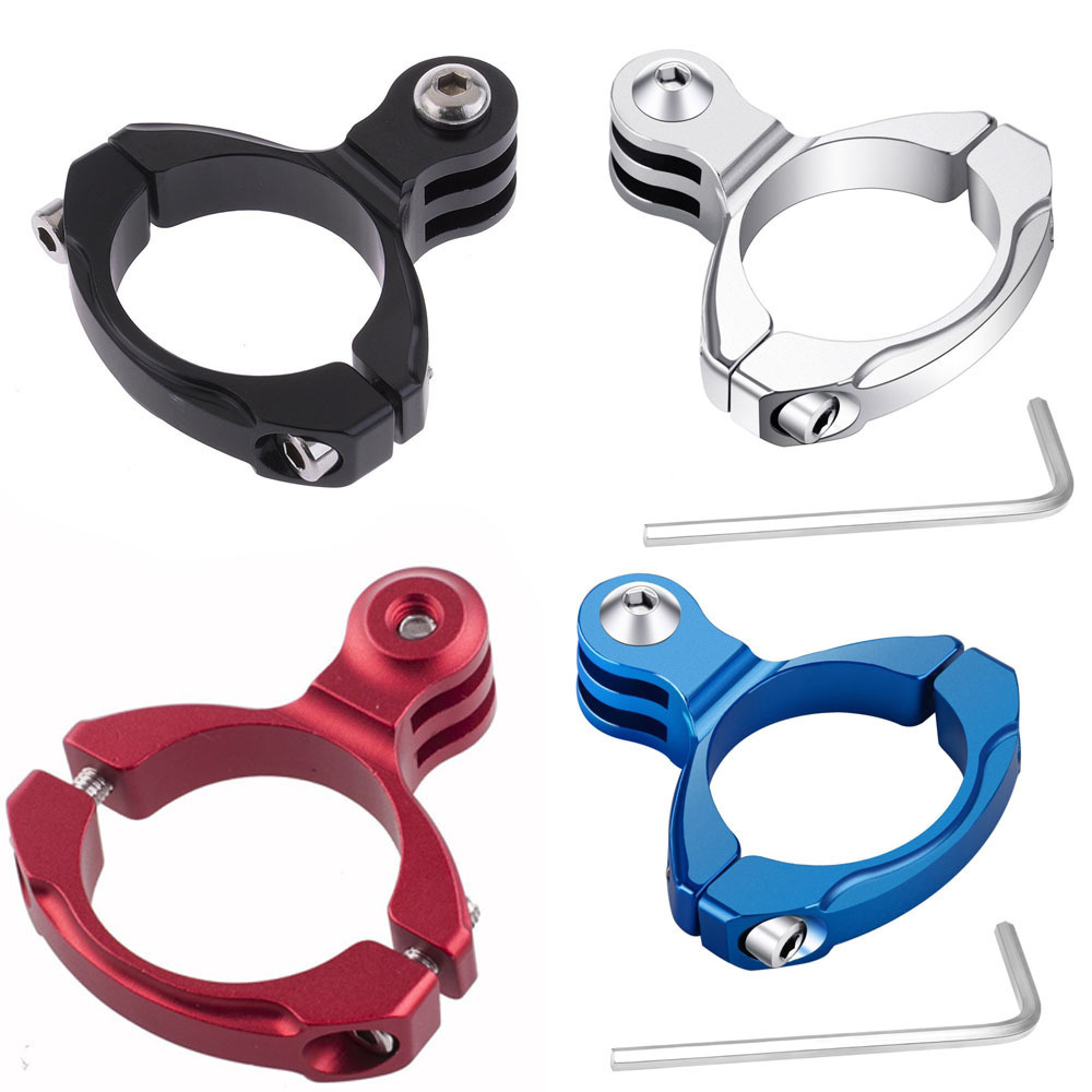 Tija de sillín para Gopro Hero 7, 6, 5, 4, SJCAM Yi, 4K, Eken, soporte de aluminio para manillar de bicicleta, Cámara de Acción