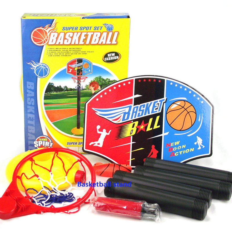 Mini Kinderen Basketbal Stand Draagbare Mand Rack Verstelbare Plastic Opknoping Basketbal Hoepel Kinderen Basketbal Speelgoed Set