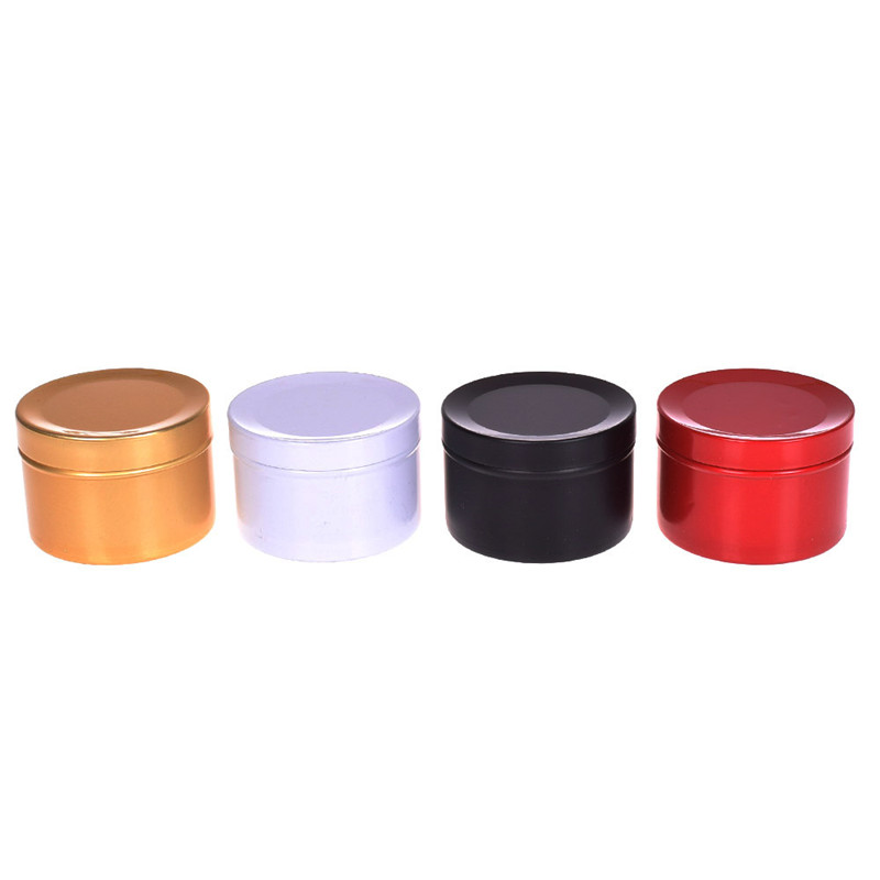 1Pc Round Storage Box Refillable Containers Aluminum Cosmetic Storage Jars Cosmetic Containers Jewelry Candy Favor Organizer