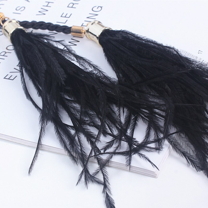 women knitted leather woven braid belt long tassel rope waist belts for dresses waistband knot decorated cotton string