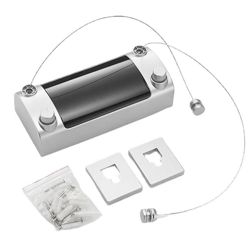 Retractable Clothes Line Dryer Indoor Outdoor Drying Rack ABS Plastic Clothesline Rack Laundry Dryer Double Layer: Silver