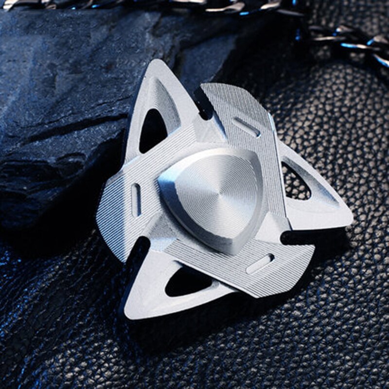 Luce luminosa di Metallo Colorati Fidget Spinner Mano Top Spinners Bagliore Nel Buio Luce Della Barretta di Alleviare Lo Stress Mano Spinner Giocattoli: Argento