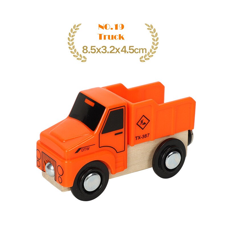 1PC di trasporto di Legno del Treno Magnetico Camion di Legno Accessori Giocattoli per I Regali Dei Bambini Fit Ferrovia Biro Tutte Le Marche Tracce Di Legno: 19