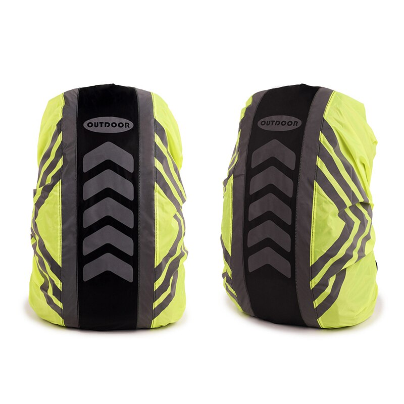 20-55L Waterproof Reflective Backpack Cover Camping Outdoor Cycling Rain Cover Hiking Cycling Bag Cover: Black S Style 1