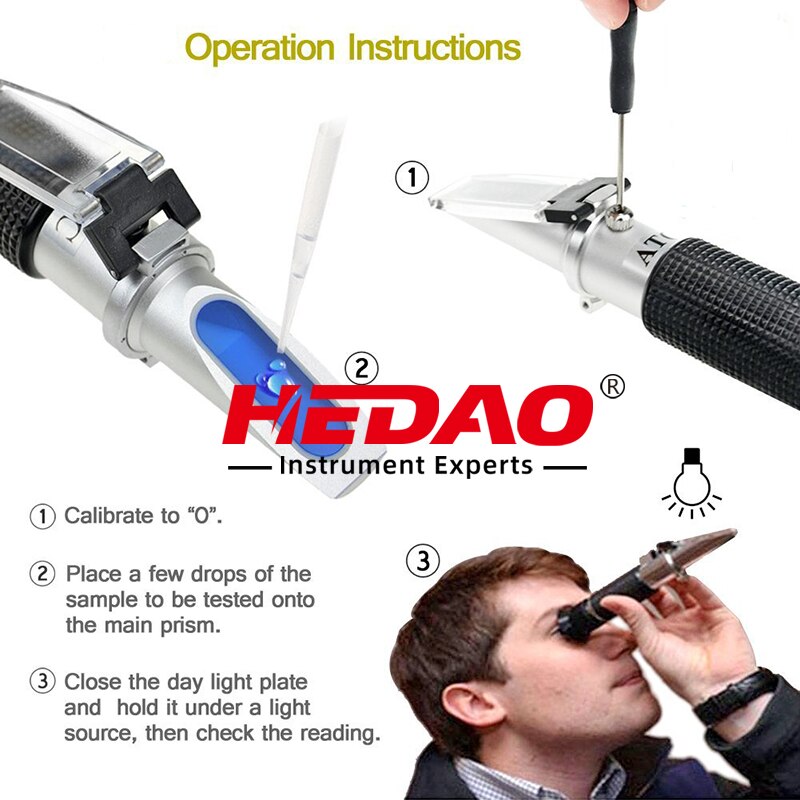 Antifreeze/Battery/Cleaning Fluids Refractometer with ℉