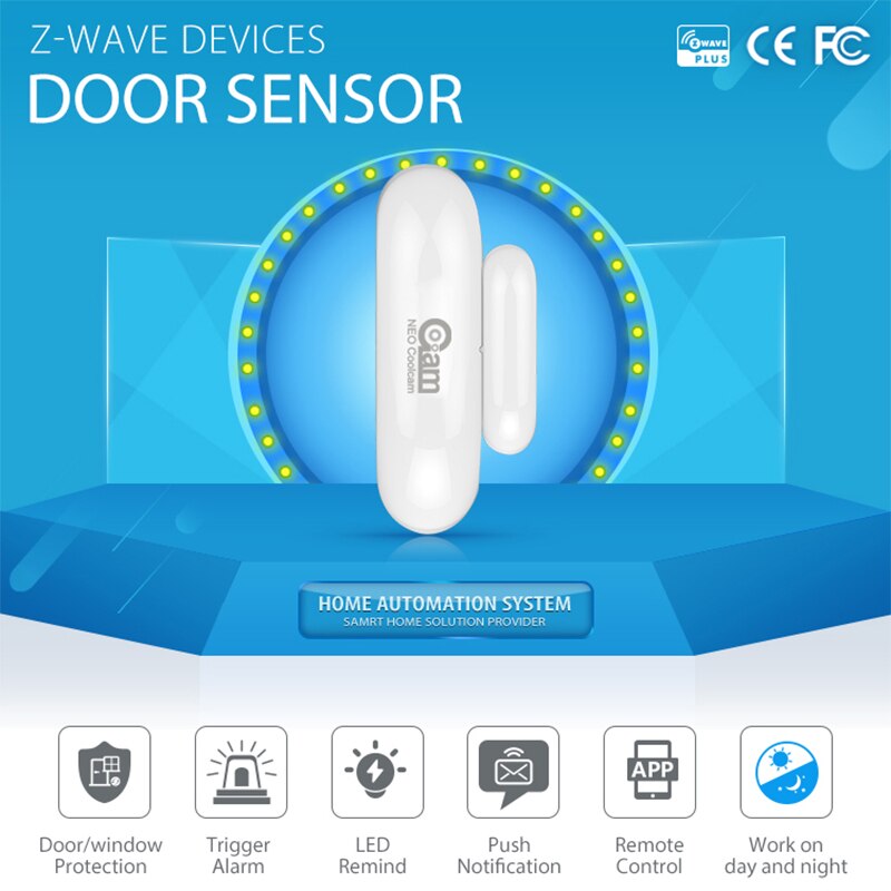 Neo coolcam nas -ds01z z-wave dørvindue sensor kompatibel med z wave 300 500 serie magnetlås dørsensor alarm