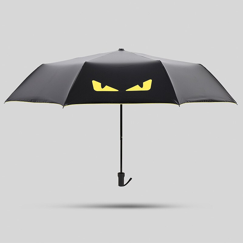 Creatieve Persoonlijkheid Duivel Opvouwbare Paraplu Super Zwarte Lijm UV Zon/Rain Paraplu