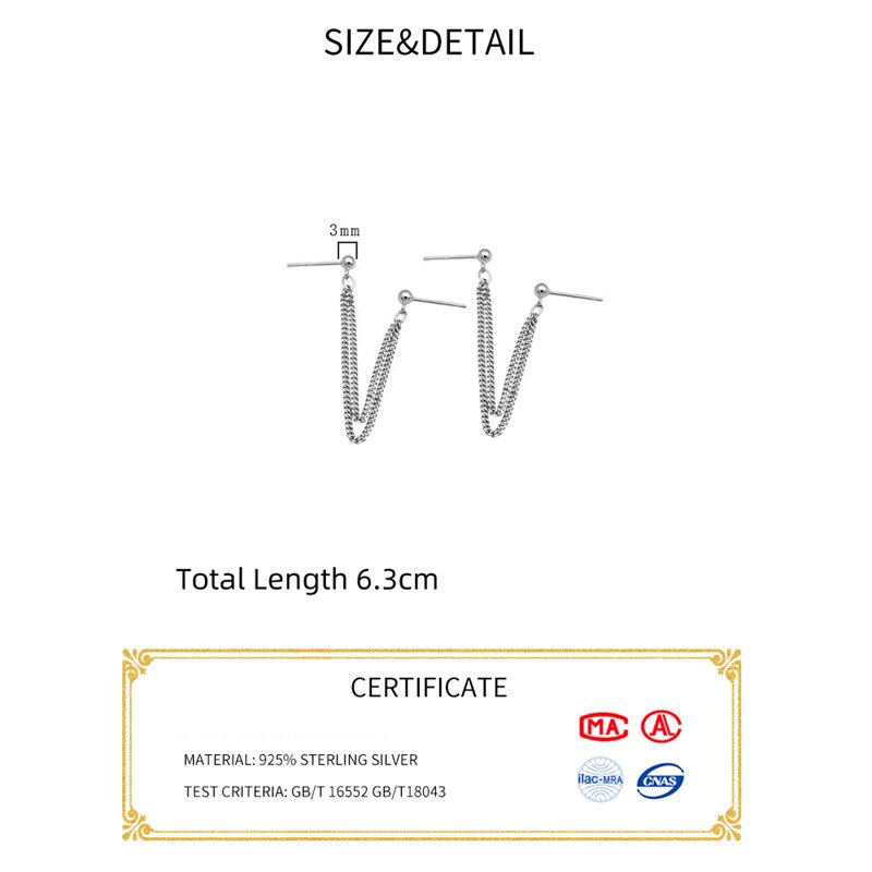 La Monada Women Silver Earrings Stud Tassel Trend Silver 925 Jewelry Woman Earrings For Women Silver 925 Girls Ball