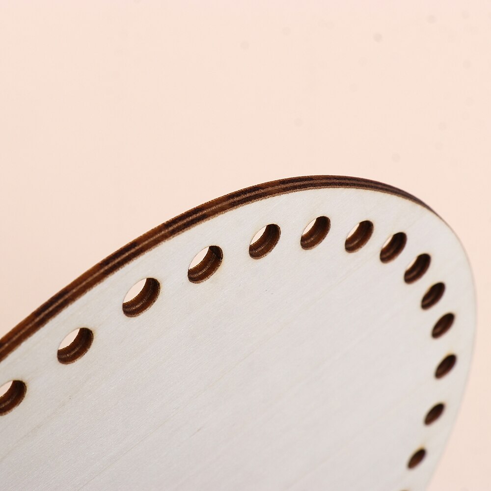 2Pcs Weaving Hollow Crochet Basket Base Template DIY Craft Cross Stitch Bag Making Round Wooden Basket Bottom Paper Box Base