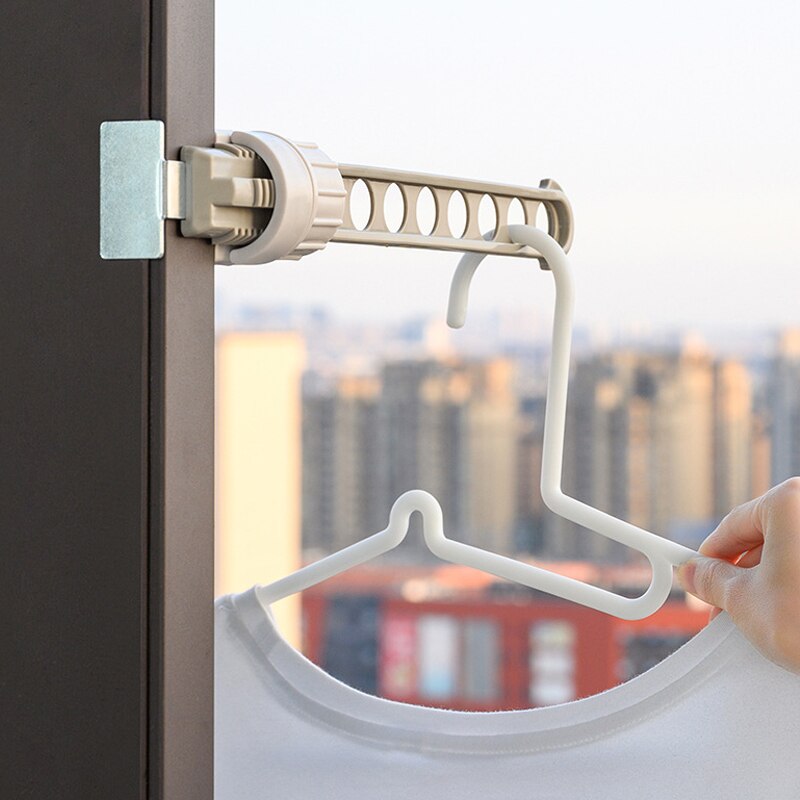 8 Holes Drying Rack Balcony Clothes Drying Rack Wall Mounted Clothes Drying Rack Bathroom Drying Rack Indoor Space Saving Rack