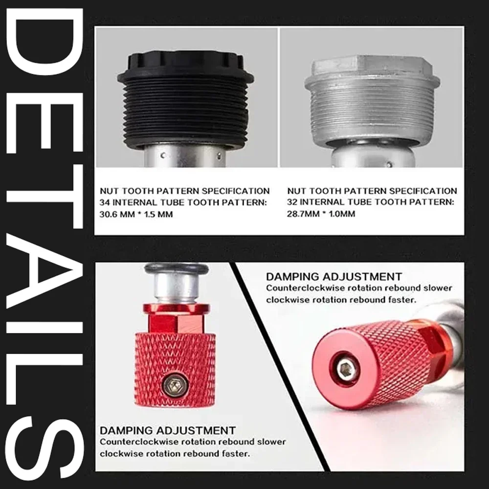 Cartucho de suspensión para bicicleta, varilla de amortiguación de aceite, 26/27,5/29 pulgadas, pieza de reparación de horquilla delantera, accesorios de actualización de horquilla de aire para bicicleta