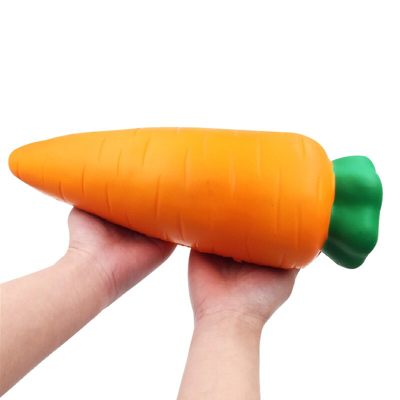33cm Giant Kawaii Carrot Squishy Jumbo Slow Rising Antistress Decorate Cake Squishies Food Squeeze Toy Figure Collection