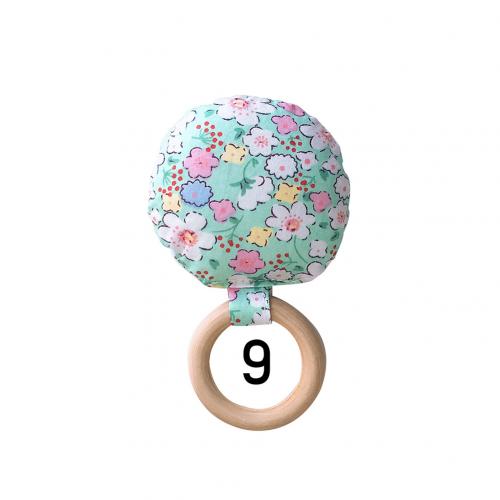 Gestreepte Dot Houten Ring Baby Ronde Bijtring Kinderziektes Speelgoed Veilig Chew Douche