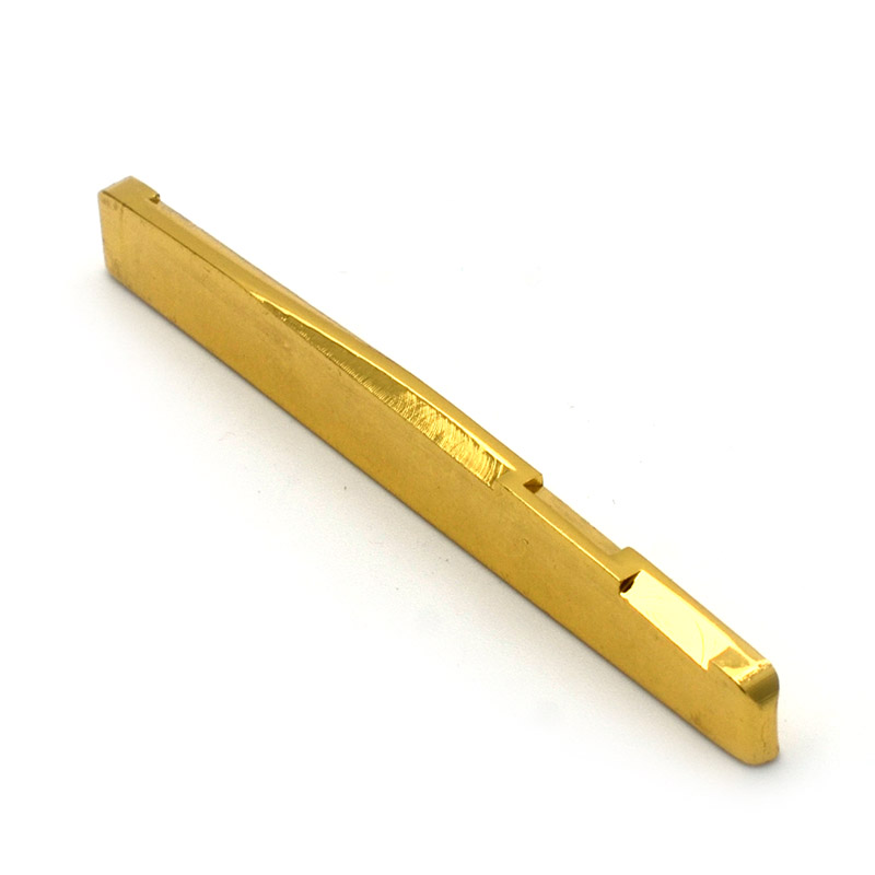 6 kielinen ura messinki kullattu akustinen kitara mutteri ja silta satula kitaran osat kultaa: 72 x 3 x 7.8-6.9mm