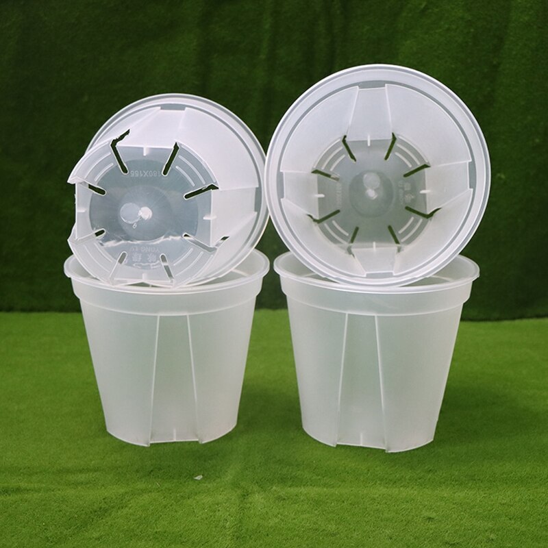 Clear Bloempot Planter Cactus 12/15/18Cm Duurzaam Pp Transparante Bloempot Orchidee Pot Met Gaten voor Thuis Bureau