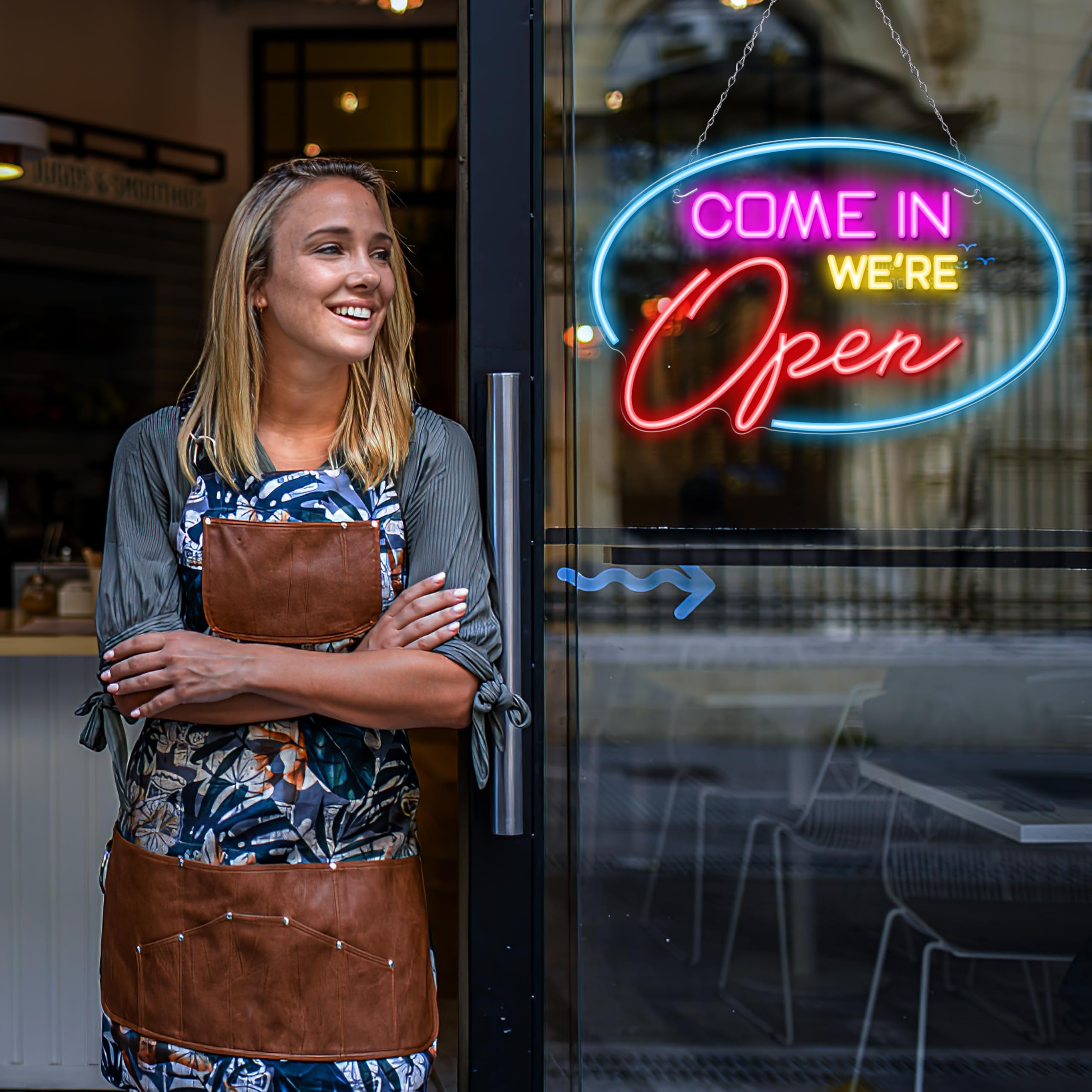 Open Neon Signs Bright LED Light High Visibility Advertisement Board Display Sign Walls Window Door Bar Shop Coffee Salon Store