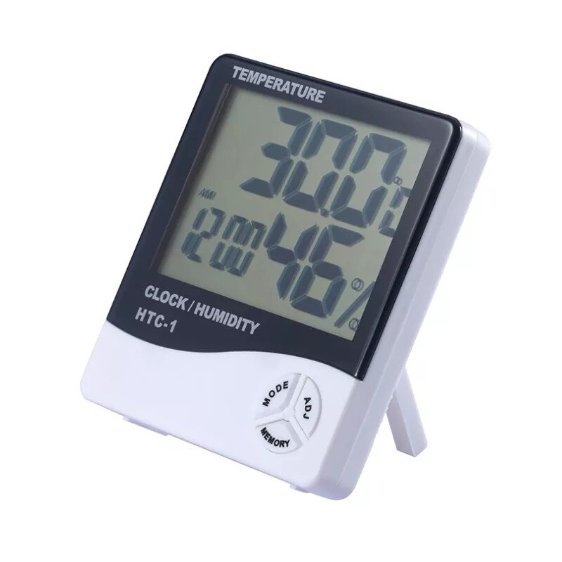 LCD Digital Thermometer Hygrometer Weather Station HTC-1 HTC-2 Temperature Humidity Tester Clock Alarm Wall Sensor Probe LCD