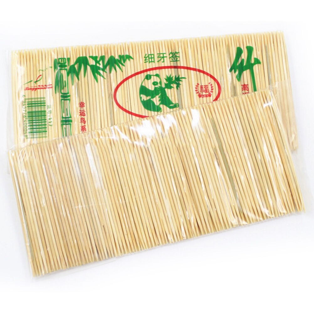 150 st bambu tandpetare oral trä tandpetare vård