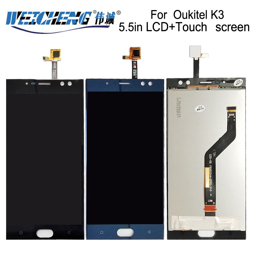 100% テスト液晶 OUKITEL ため K3 K5 K6 K10 Lcd ディスプレイ + タッチスクリーンデジタイザアセンブリのための OUKITEL K3 k5 K6 K10 + ツール: Blue For  K3