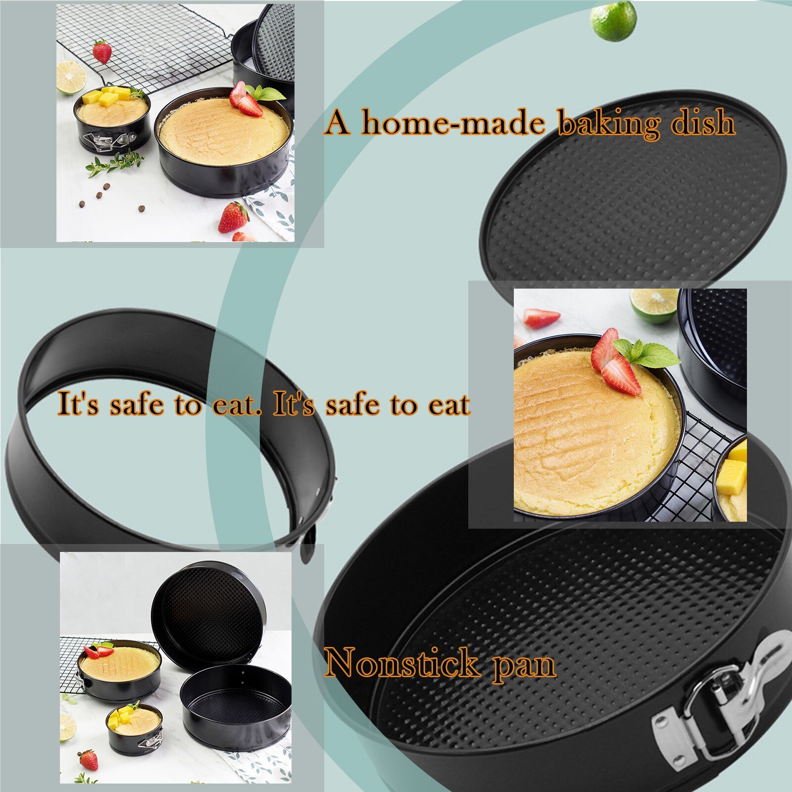 Cake Pan Spring Form Cheesecake Baking Pan Pressure Cooker Nonstick Leakproof Carbon Steel Cakes Molds Kitchen Accessories