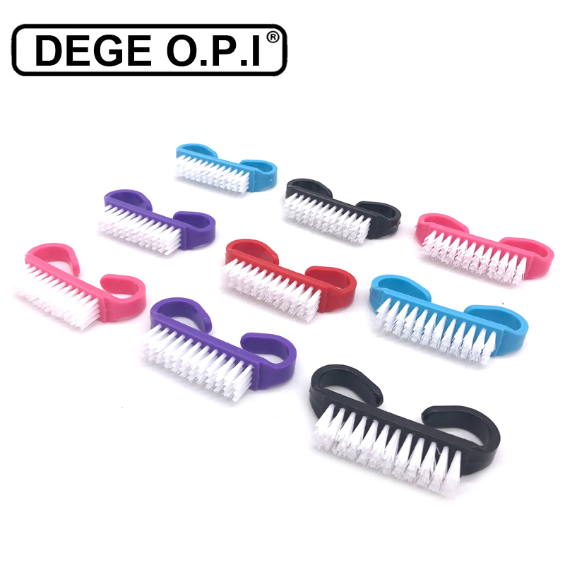 100 Pcs Plastic Manicure Pedicure Borstel Nail Cleaning Tools Soft Verwijder Dust Make-Up Kwasten Nail Care Accessoires Mix Kleur