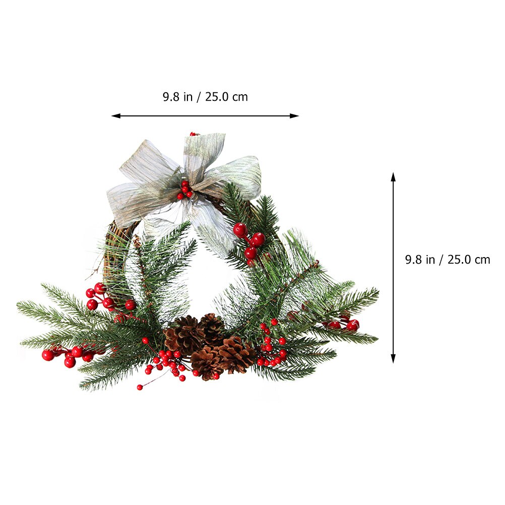 Norfolk Dennenslinger 19,7 '' hangende plastic kerstkrans deur