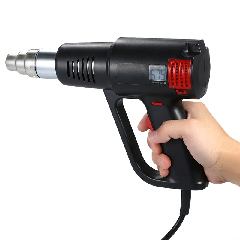 2000w industriële luchtgereedschappen lcd digitale temperatuurgeregelde warmteblazer elektrisch instelbare temperatuur warmtegereedschap eu-stekker