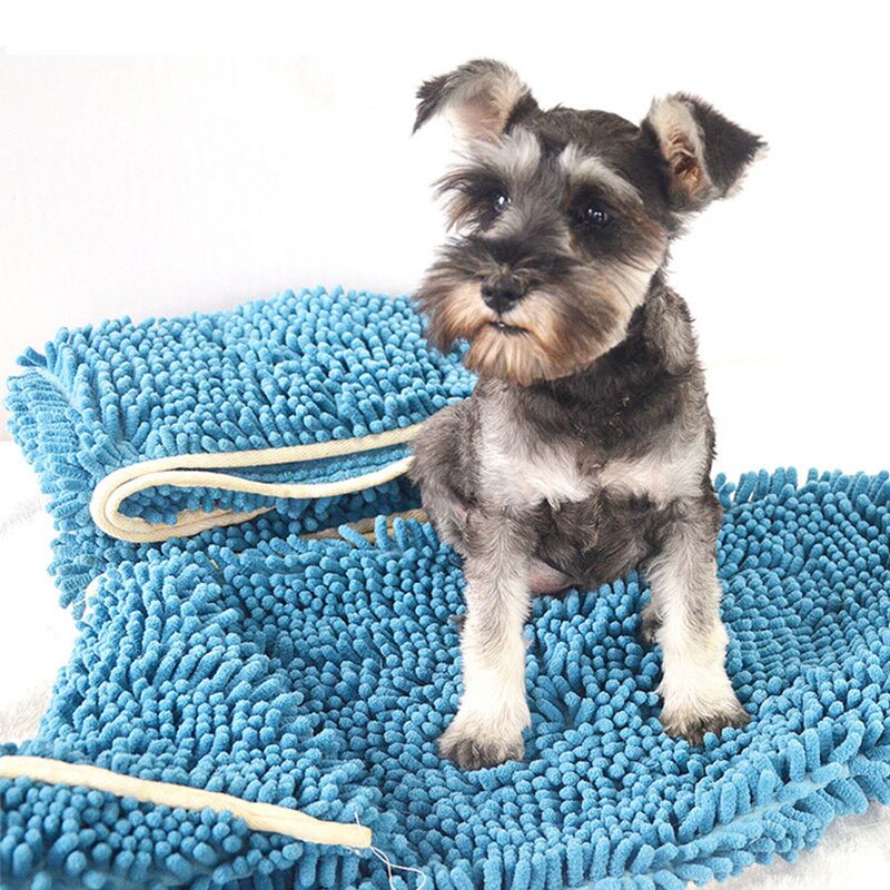 Toalla de baño de rápida absorción de agua para mascotas, toallitas de limpieza suaves, secado de pelo mágico, multifunción, para casa, coche, suministros para mascotas