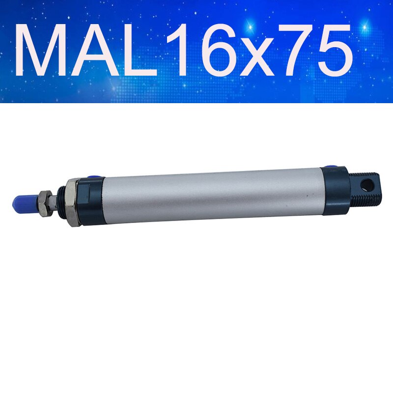 Pneumatische Cilinder - MAL Type - 16mm Boring - 25-500mm Slag - Aluminiumlegering: Mal 16 x 75