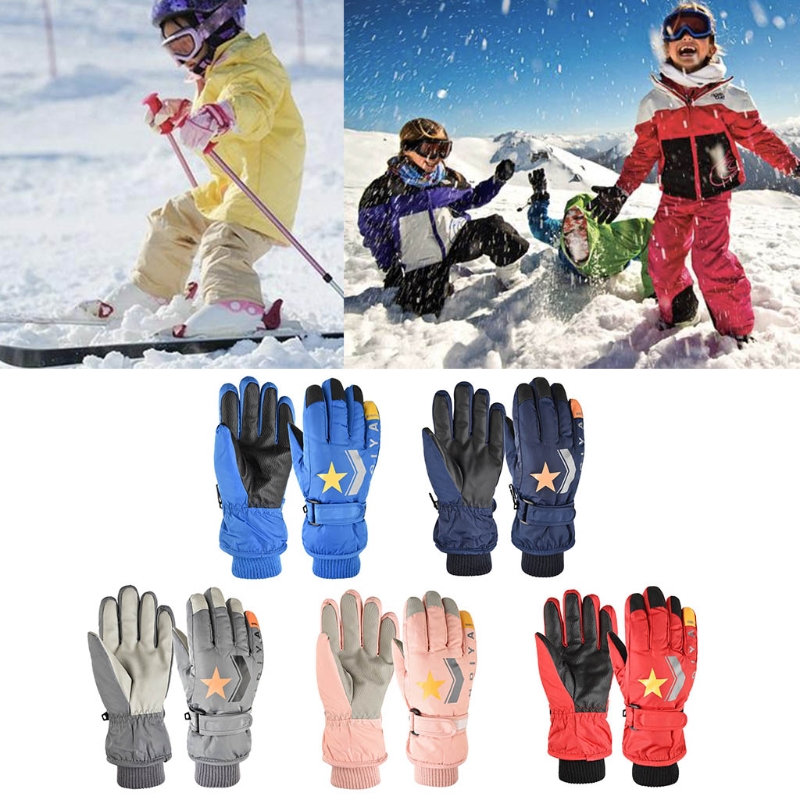 Kinderen Winter Ski Handschoenen Dikke Warme Waterdichte Winddichte Handschoenen Outdoor Sport Kids Wanten