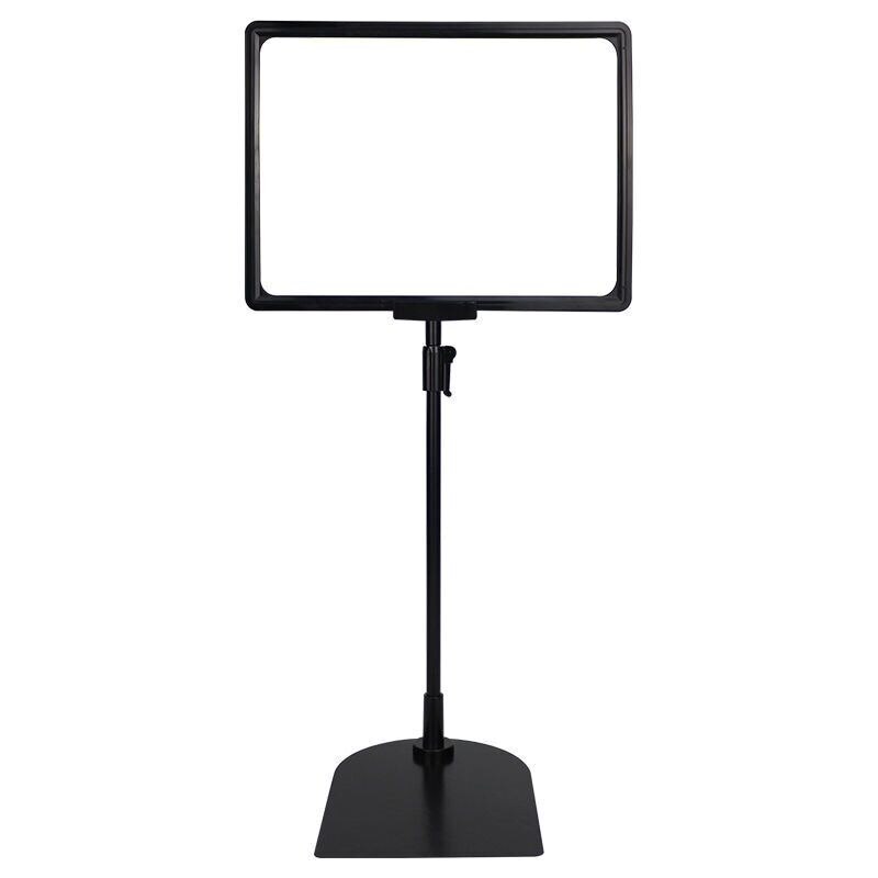 Soporte de Pedestal ajustable A4 para publicidad de carteles, soporte de Metal de aluminio, marco de soporte de exhibición de mostrador de tienda: One Frame Black