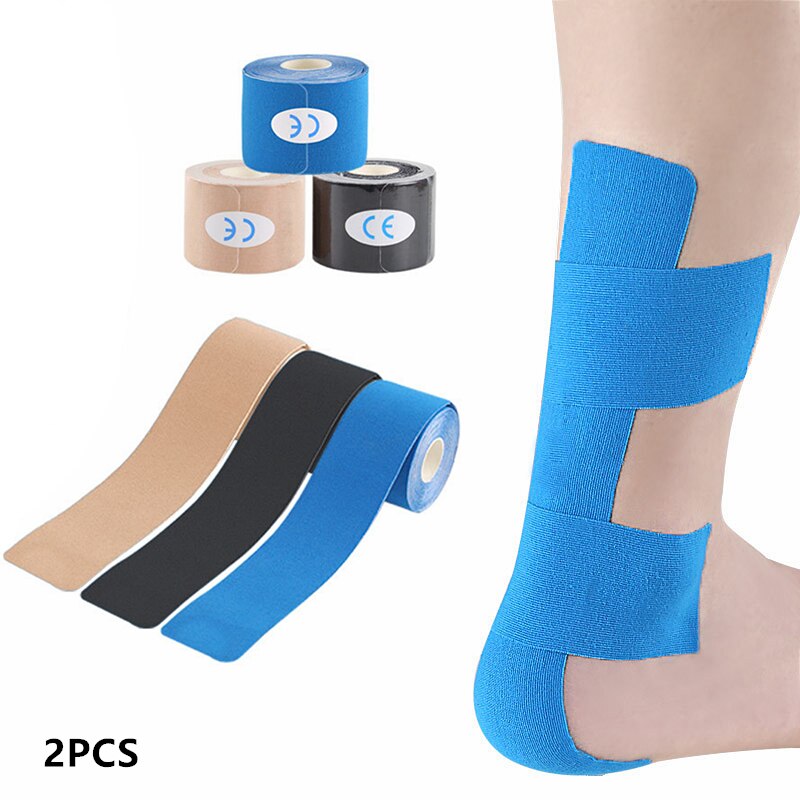 2 Stuks Elastische Kinesiologie Tape Knee Pads Ondersteuning Spier Protector Sport Veiligheid Spier Pijn Care Bandage