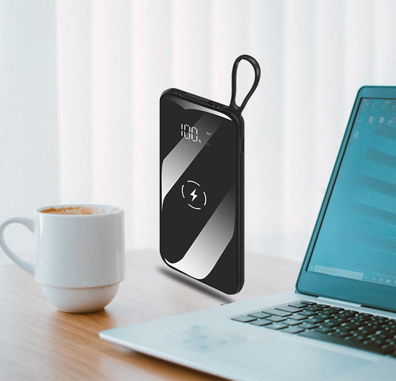 30000mah batterie externe sans fil étanche plein écran Portable double USB pour tous les téléphones Powerbank charge rapide batterie externe
