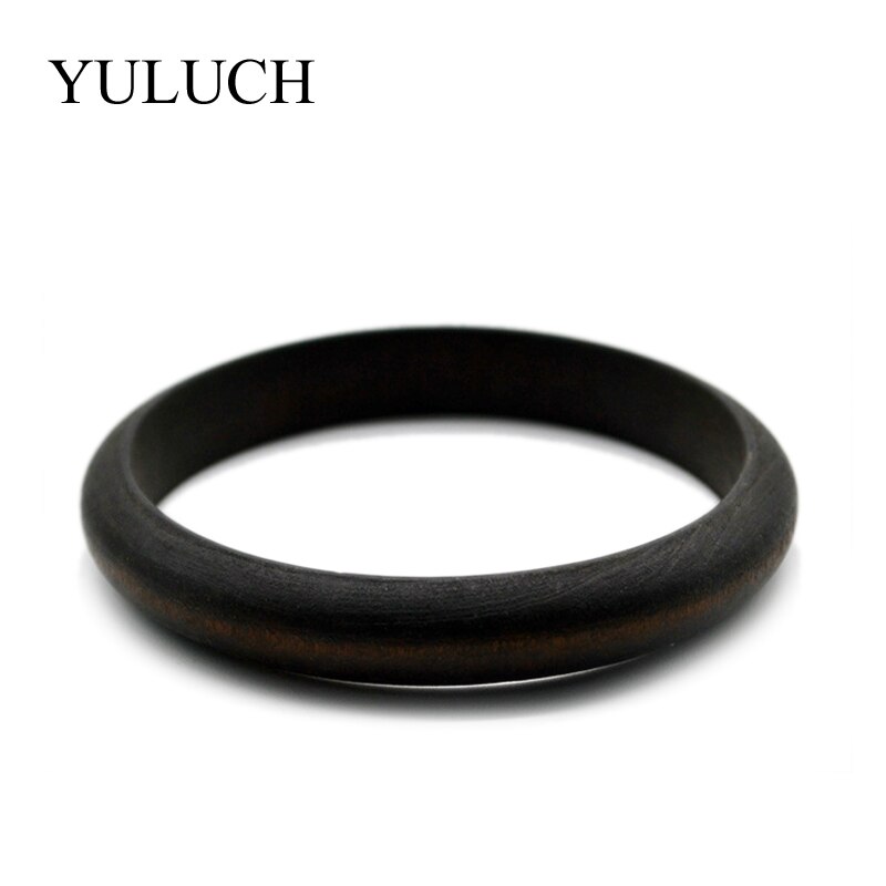 Yuluch diy artesanal de madeira natural simples pulseiras pulseira de madeira jóias grandes pulseiras para mulher