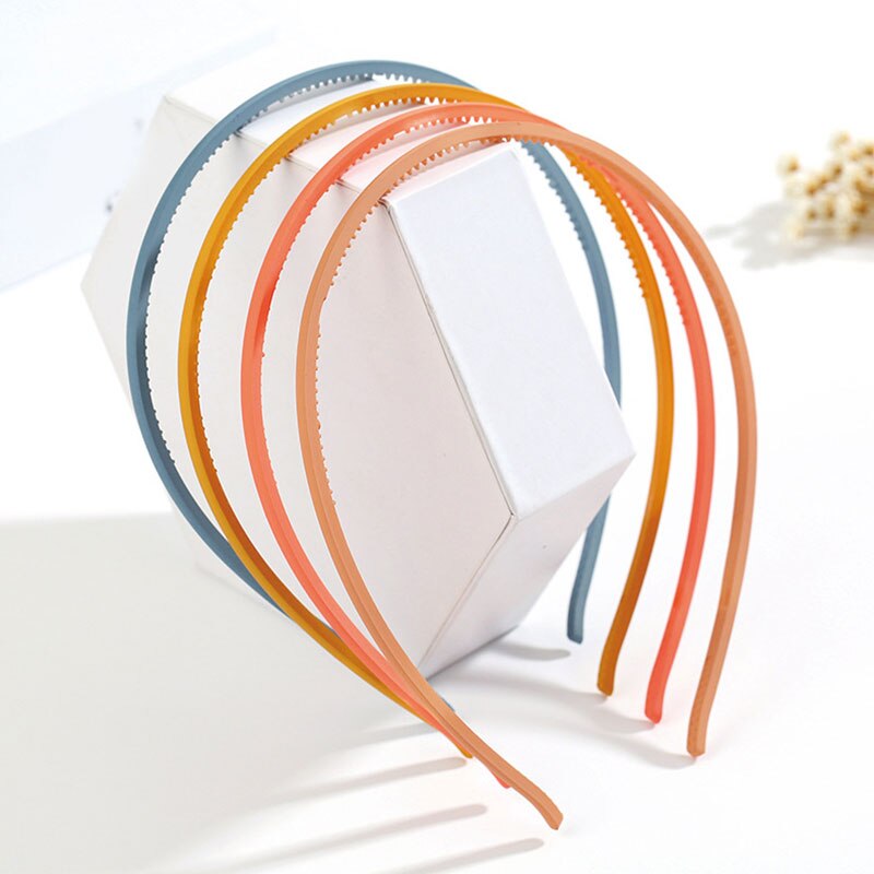 Diademas finas de plástico para niña y mujer, bandanas de resina, accesorios para el cabello esmerilados, accesorios para el cabello, diademas antideslizantes