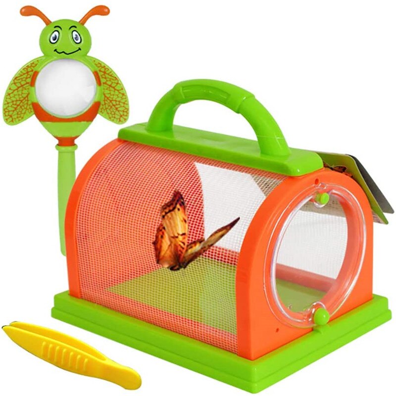 Peuter Kids Insect Bug Kooi Met Pincet En Vergrootglas Bug Capture Kit Achtertuin Exploratie Critter Speelgoed Observatie Experiment