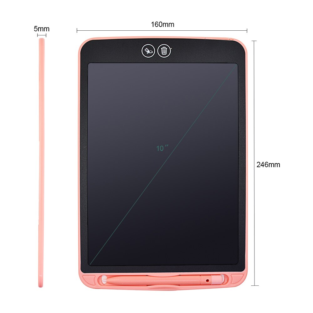 CHIPAL 10&quot; LCD Writing Drawing Tablets Electronic Digital Tablet Graphic Board Handwriting Erasable Pads + Pen for Kid Children