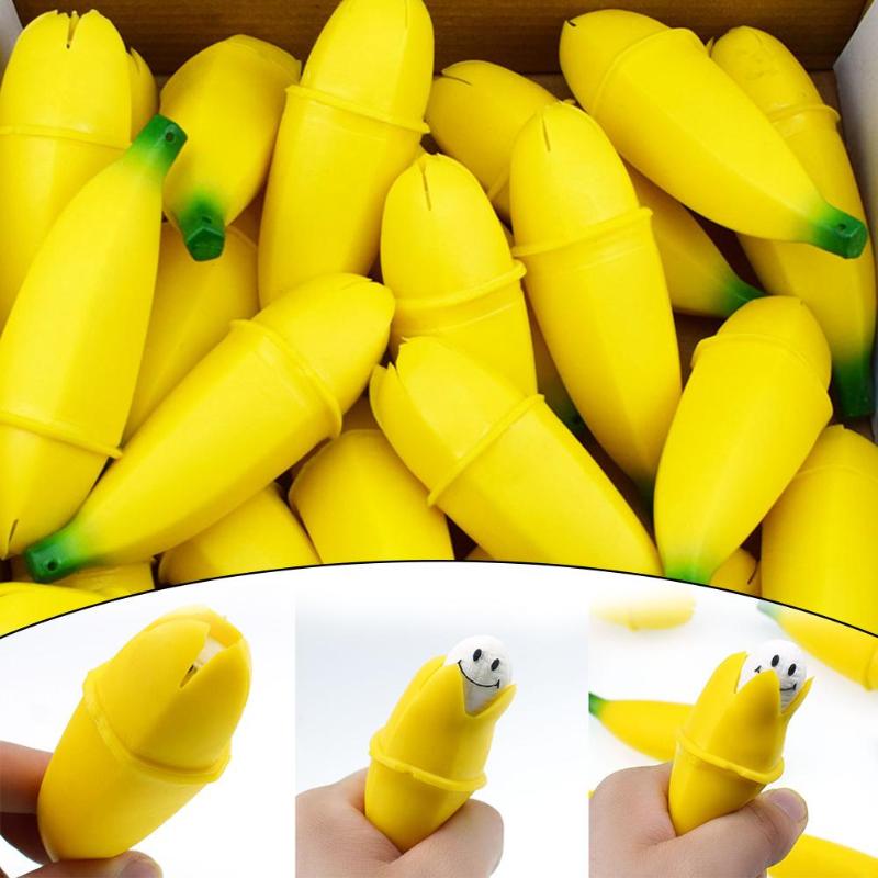 Volwassen Zachte Banaan Stress Release Speelgoed Friet Squeeze Kit Speelgoed Squishy Baby Kids Decompressie Sticky Grappige Stress Squishies