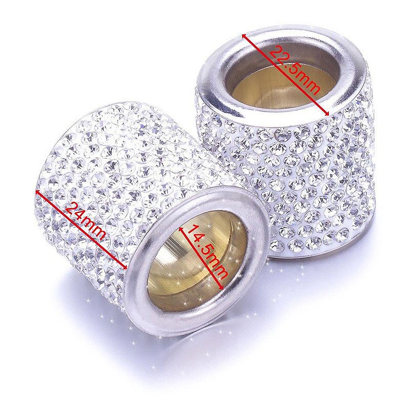 Reposacabezas de cristal Universal para asiento de coche, collares de anillo de decoración, dijes de diamantes brillantes, accesorios de Interior de coche para mujeres y niñas