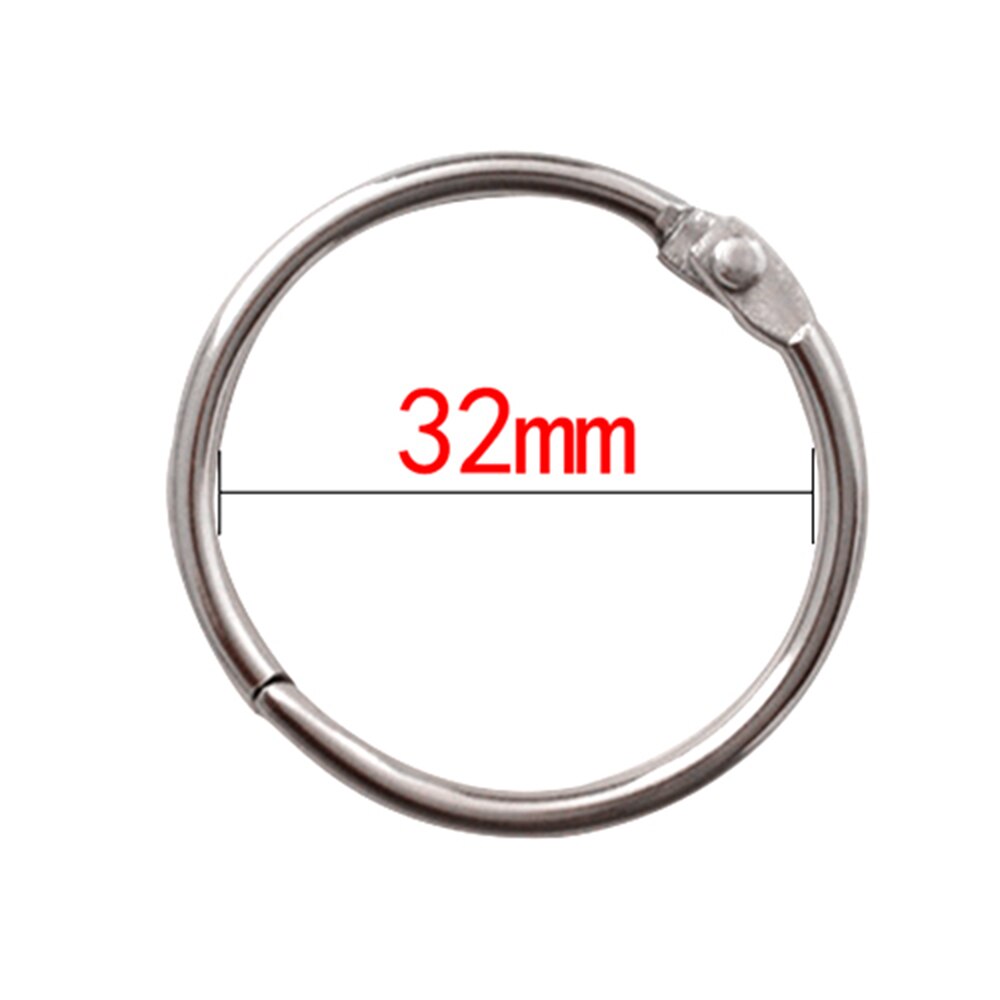 Suministros de encuadernación para álbumes, anillos con bisagras, llavero, aros de libro de hojas sueltas, carpeta de anillos de Metal: 32mm