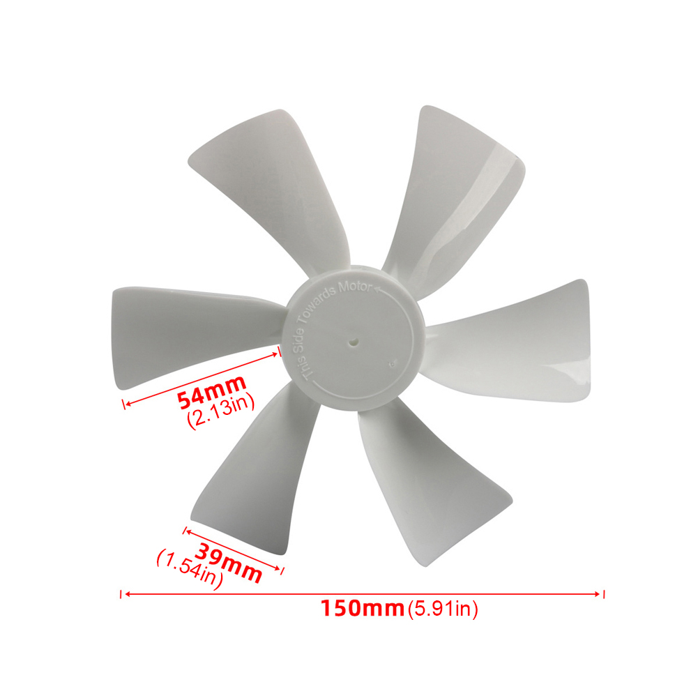 RV Bathroom Vent Fan Replacement Fan Blade Replacement Vent Fan Blades 6 Blades for Elixir Ventline 12 Volt Motor Roof Vent