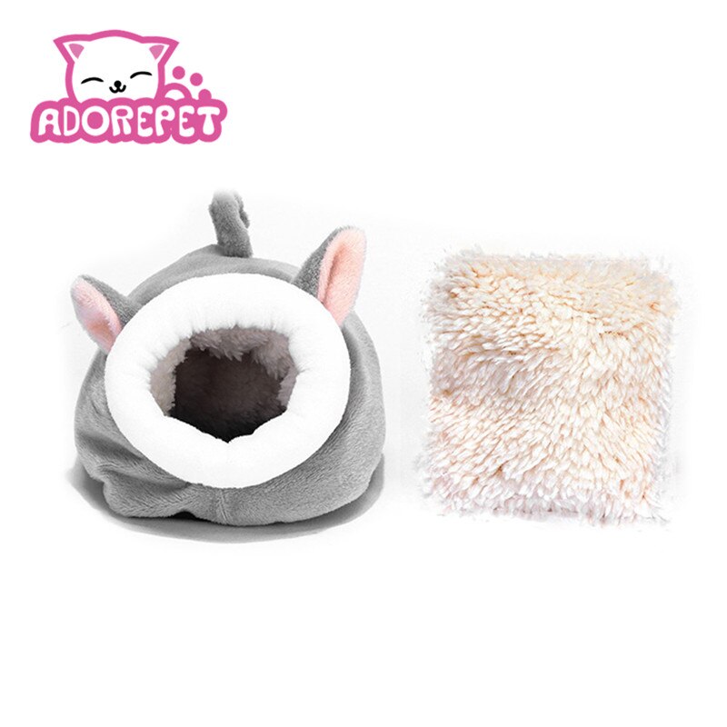 Vinter varm fleece hamster seng huse og skjuler lille dyr kæledyr fugl papegøje syrisk hamster hule seng bur reden tilbehør