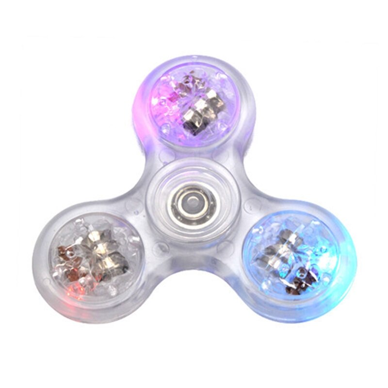 Led Licht Fidget Spinner, Regenboog Fidget Speelgoed Licht Vinger Hand Spinner Voor Kids Volwassenen G99C
