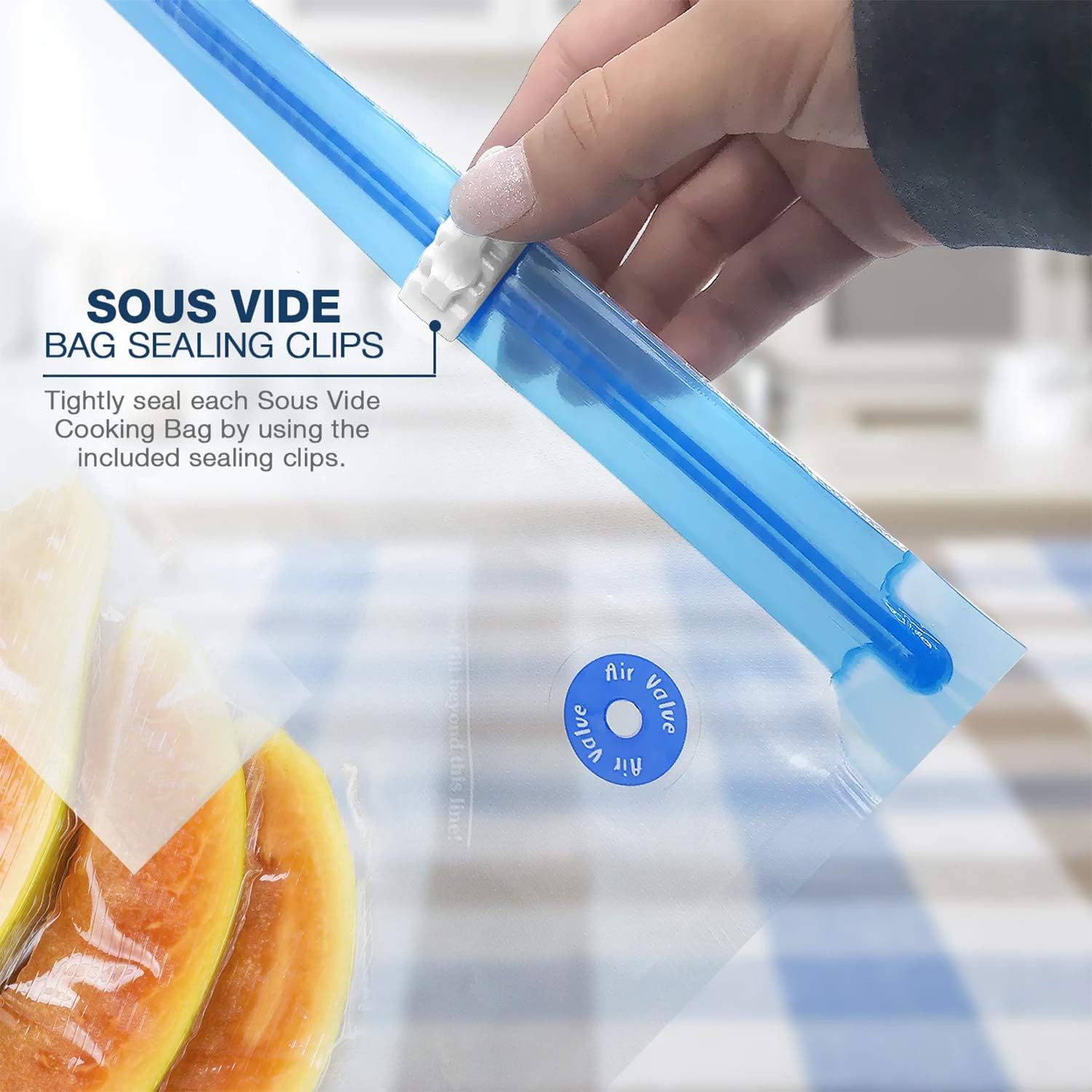 Sous Vide Bags Reusable BPA Free Vacuum Sealer Bags Vacuum Food Storage Bags for Cooking/Food Storage/Microwave Heating