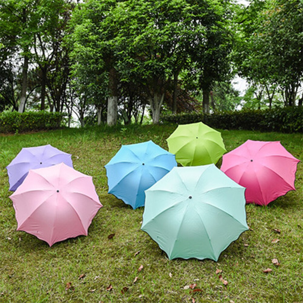 Sun rain mini paraply anti uv mini folding vindtæt letvægts rejse kvinder: Default Title