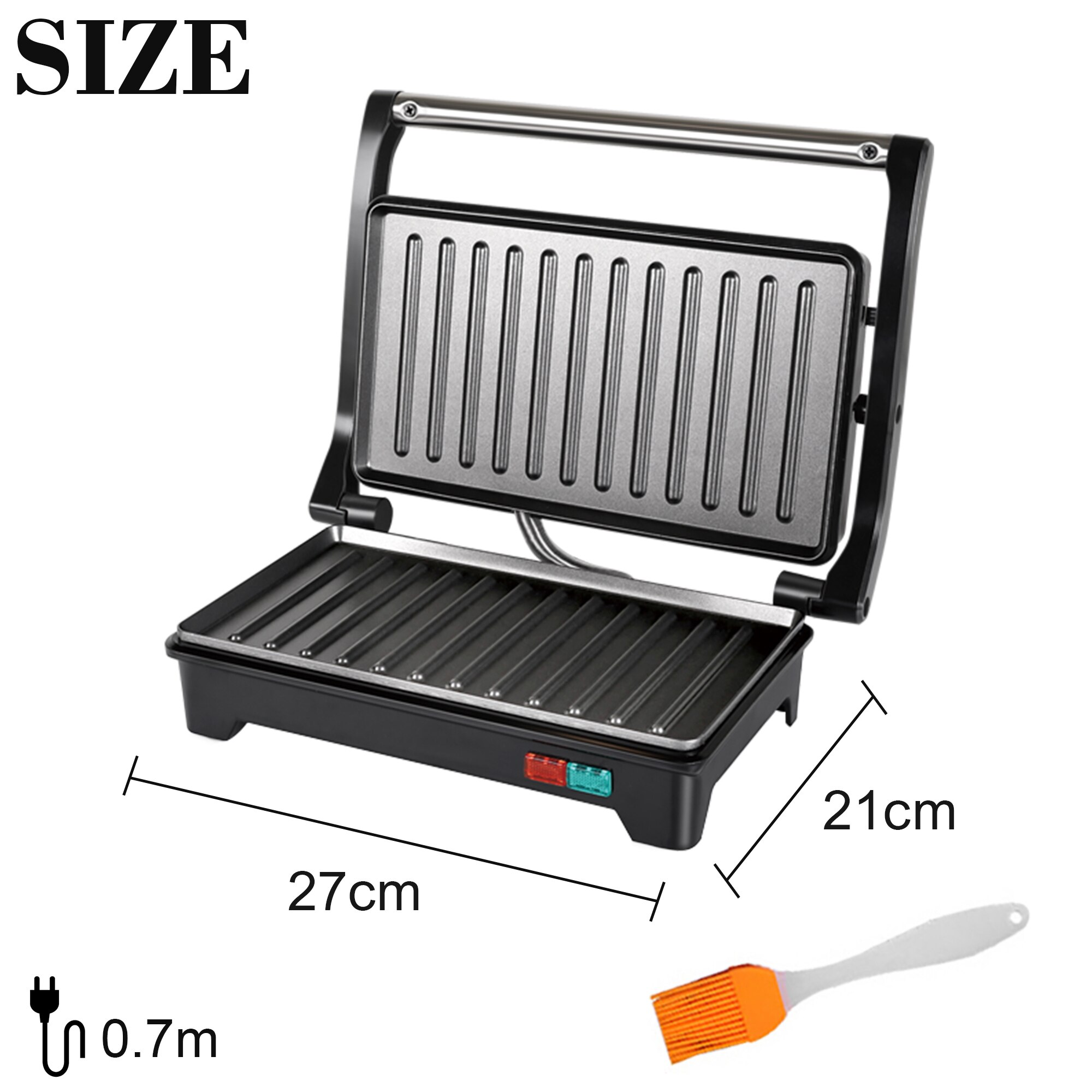 Electric Grill Multi Baker 750W Barbecue Machine BBQ Kitchen Machine Griddle Smokeless Grilled Meat Baking Pancake Maker Sonifer