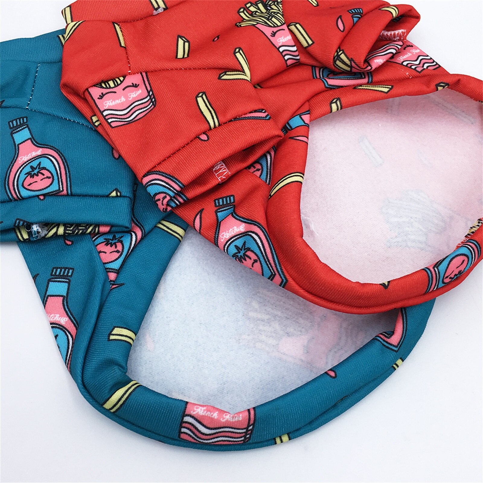 Leuke Print Hond Kleren Herfst Winter Dikke Warme Huisdier Kleding Voor Teddy Puppy Honden Plus Fleece Puppy Hond Hoodies Huisdier kleding Vest