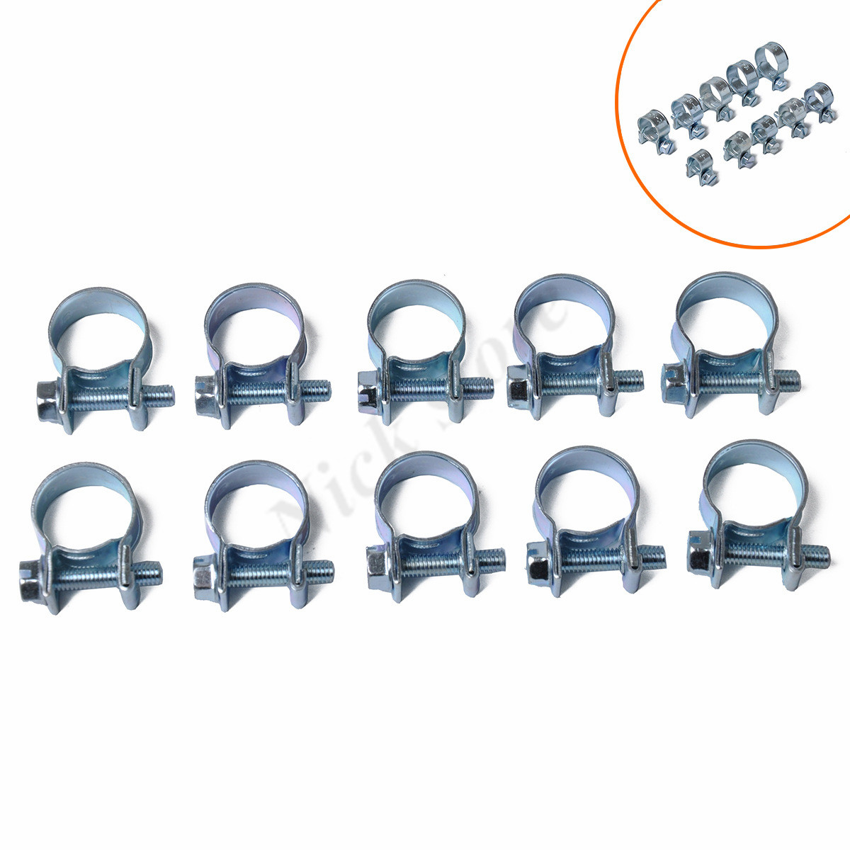 10 Pcs Fuel Pipe Hose Clamp/Air Water Pipe Clamp 7-18mm Spare Parts