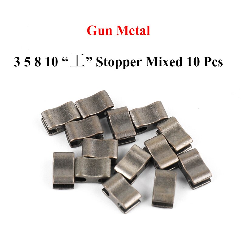 Zipper Repair Tool Set Metal Stopper Double Slider /Open End/Close end Zipper Sewing Stopper Accessories Zipper DIY For Clothes: H Gun Metal Mixed 10